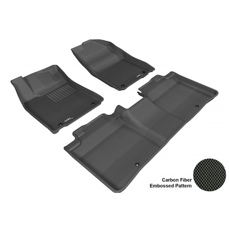 3D Maxpider LEXUS ES350 2013-2014 KAGU BLACK R1 R2 Floor Mat L1LX02701509